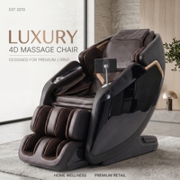 Kursi Pijat 4D Mewah Seluruh Tubuh Zero Gravity Elektrik Recliner Pemanas Roller Kaki Pemindai Tubuh Smart Home Wellness AI Voice