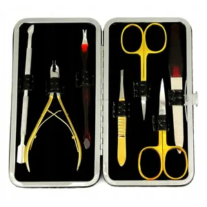 OEM Portable <b>Travel</b> Manicure Pedicure Set Stainless Steel Clippers Snap Shut Case Personal Nail Clipping Tools Grooming Kit Box - Product Image 1