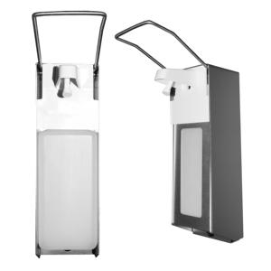 Distributeur de savon mural double manuel, désinfectant pour les mains, savon liquide, toilettes, hôtel, ABS, 500 ml, bouteille EURO rechargeable, non - Product Image 6