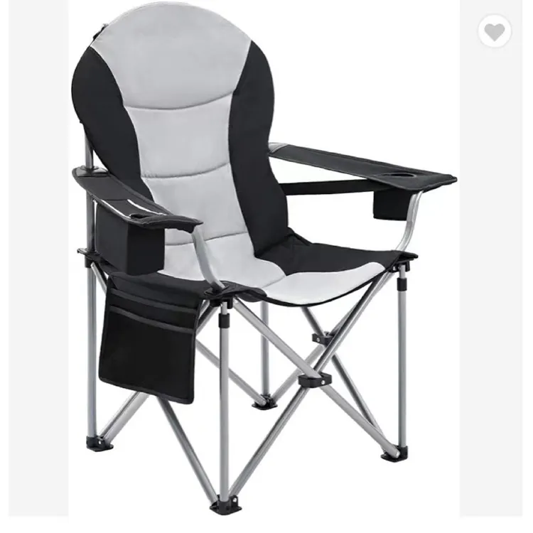 공장 도매 유럽 스타일 야외 접이식 캠핑 의자 등나무 블랙 메탈 프레임 게으른 의자