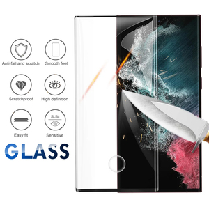 3D ป้องกันหน้าจอกระจกเทมเปอร์สำหรับ Samsung Galaxy, S21 S22 S23พิเศษพร้อมช่องตัดสำหรับปลดล็อกด้วยลายนิ้วมือ - Product Image 4