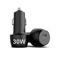 Chargeur de voiture USB PD 30W, charge rapide 30W pour iPhone, pour Samsung, charge haute vitesse, forte compatibilité