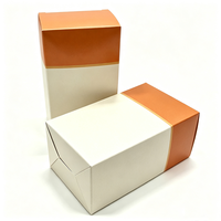 Boîte d'expédition en carton ondulé bicolore personnalisée avec bordure dorée, pliable, boîte en papier de luxe pour l'emballage de produits cosmétiques et cadeaux