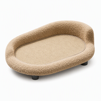 Griffoir pour chat en sisal, canapé-lit, coussin en peluche Teddy, griffoir pour meubles, planche à griffer pour chats 61x41x25cm