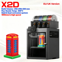 Versi UK/EU Bamboo Lab X2d Combo 3D Printer Enclosure Dual Extruder Automatic Auto Leveling