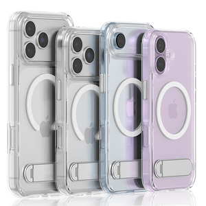 Funda para <span class=keywords><strong>iPhone</strong></span> 17 Pro Max con Soporte de un Solo Anillo y Orificio Grande, Carcasa Transparente Magnética Protectora - Product Image 6