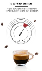 Cafetera Automática Pequeña Comercial con Función de Molienda y Espumado, Cafetera Espresso Inteligente para el Hogar - Product Image 1