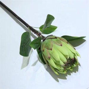 Flor de Protea Verde Artificial Personalizada para Centro de Mesa, Decoración de Arreglos Florales para Hogar, Hotel y Bodas - Product Image 4
