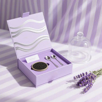 Boîte cadeau de caviar rigide de qualité alimentaire, luxueuse, personnalisée, en papier d'art bleu clair certifié, avec fermeture magnétique et gaufrage, pour la vente en gros