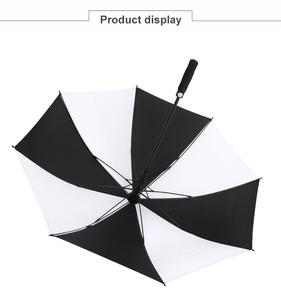 Grand parapluie de golf de luxe promotionnel de marque, ouverture automatique par bouton, diamètre 120 cm, baleines en fibre de verre, personnalisable pour les voyages et les affaires - Product Image 3