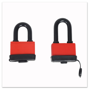 Candado <span class=keywords><strong>de</strong></span> acero <span class=keywords><strong>de</strong></span> alta <span class=keywords><strong>seguridad</strong></span>, impermeable, con cubierta <span class=keywords><strong>de</strong></span> plástico para almacén - Product Image 4