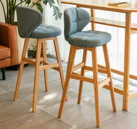 Chaises de Bar hautes Antique industriel Vintage rustique arrière comptoir de cuisine pas cher tabouret haut en bois moderne en cuir en bois massif