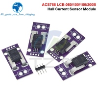 TZT ACS758 50/100/150/200A Modul Sensor Arus Hall Analog Linier AC DC 3.3V-5V ACS758LCB-050B 100B-PFF-T Konektor Model RC
