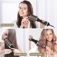 Vente en Gros Fabricant Brosse Soufflante de Salon 3 en 1 Un Seul Geste Outil de Coiffure Sèche-Cheveux Rond Peigne Brosse Sèche-Cheveux