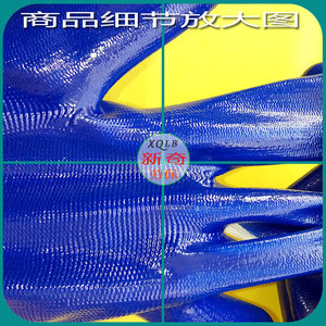 Guantes de Seguridad Lukun N518 Blancos con Nitrilo Azul, 13 Puntadas, Textura de Microdiamantes en Relieve, Antideslizantes, para Uso General - Product Image 1