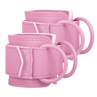 Sangles de cheville LADYGLOW personnalisables avec logo, rembourrées en néoprène, réglables, pour machine à câble, exercices de fessiers et entraînements des jambes