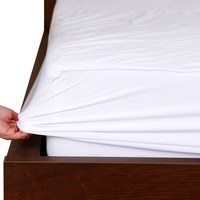 Drap de lit élastique housse de matelas imperméable Offre Spéciale emballage complet en fibre de bambou Queen King Size 50 adultes blancs tricoté uni