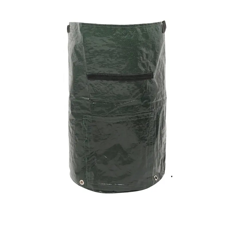 PE Material Lawn Garden Foldable compost recycling yard waste bag Fallen leaves outdoor growing vegetables Bag