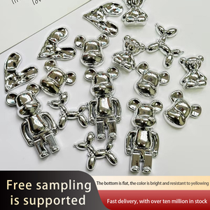 Zili specchio cromato Bear Charm custodia per telefono toppe Decorative fai da te accessori per capelli acrilici decorazione - Product Image 1