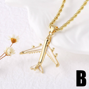 <span class=keywords><strong>BD</strong></span>-L4555 populaire champignon colliers pour cadeaux fleur colliers 18k plaqué or <span class=keywords><strong>avion</strong></span> colliers - Product Image 5