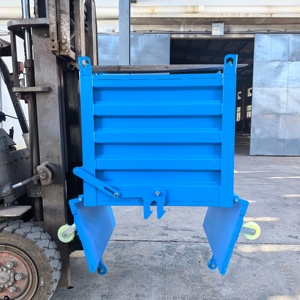 कारखाने औद्योगिक धातु कंटेनर फोर्कलिफ्ट धातु पैलेट बॉक्स स्व-डंपिंग प्रबलित लौह चिप कार्ट सामग्री बिन - Product Image 6