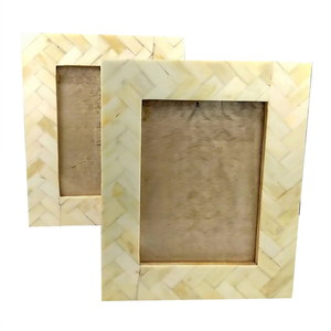 High Quality Modern Vintage Bone Inlay Handcrafted <b>Canvas</b> Photo <b>Frame</b> Gift Home Display Made in India Export Quality Decor - Product Image 1