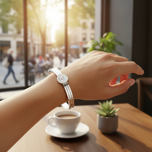 Bracciale braccialetto alla moda in acciaio inossidabile placcato oro 6mm di larghezza serpente - Product Image 4