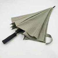 Parapluie de golf premium vert sauge à texture tweed, 27 pouces, 8 baleines, ouverture automatique, coupe-vent, avec personnalisation de marque