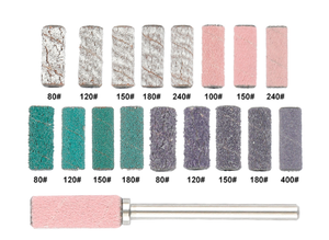 <span class=keywords><strong>MelodySusie</strong></span> 120 embouts de ponceuse à ongles en carbure, tige de 3,1 mm, grain fin, 180 bandes de ponçage zébrées pour ongles en acrylique et manucure en gel - Product Image 6