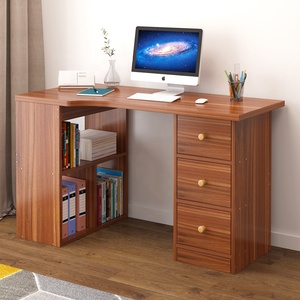 Máy Tính Bàn Với 3 Lớp Lưu Trữ Kệ Sinh Viên Nghiên Cứu Bảng Với Kệ Sách Bằng Gỗ Bàn - Product Image 2