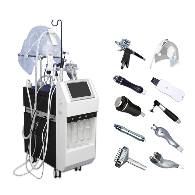 LF-826B Mutlfunctional 13 in 1 Hydro Dermabrasion Water Oxygen Jet Facial Beauty Machine with High Purity Oxygen Mask