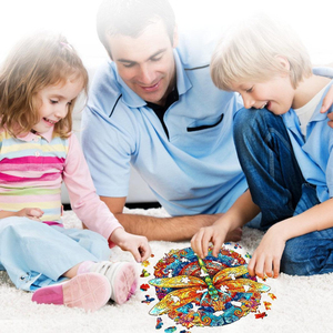 Rompecabezas de madera con diseño artístico de libélula colorida para niños y adultos, juguete DIY, regalo unisex de 8 a 13 años - Product Image 3