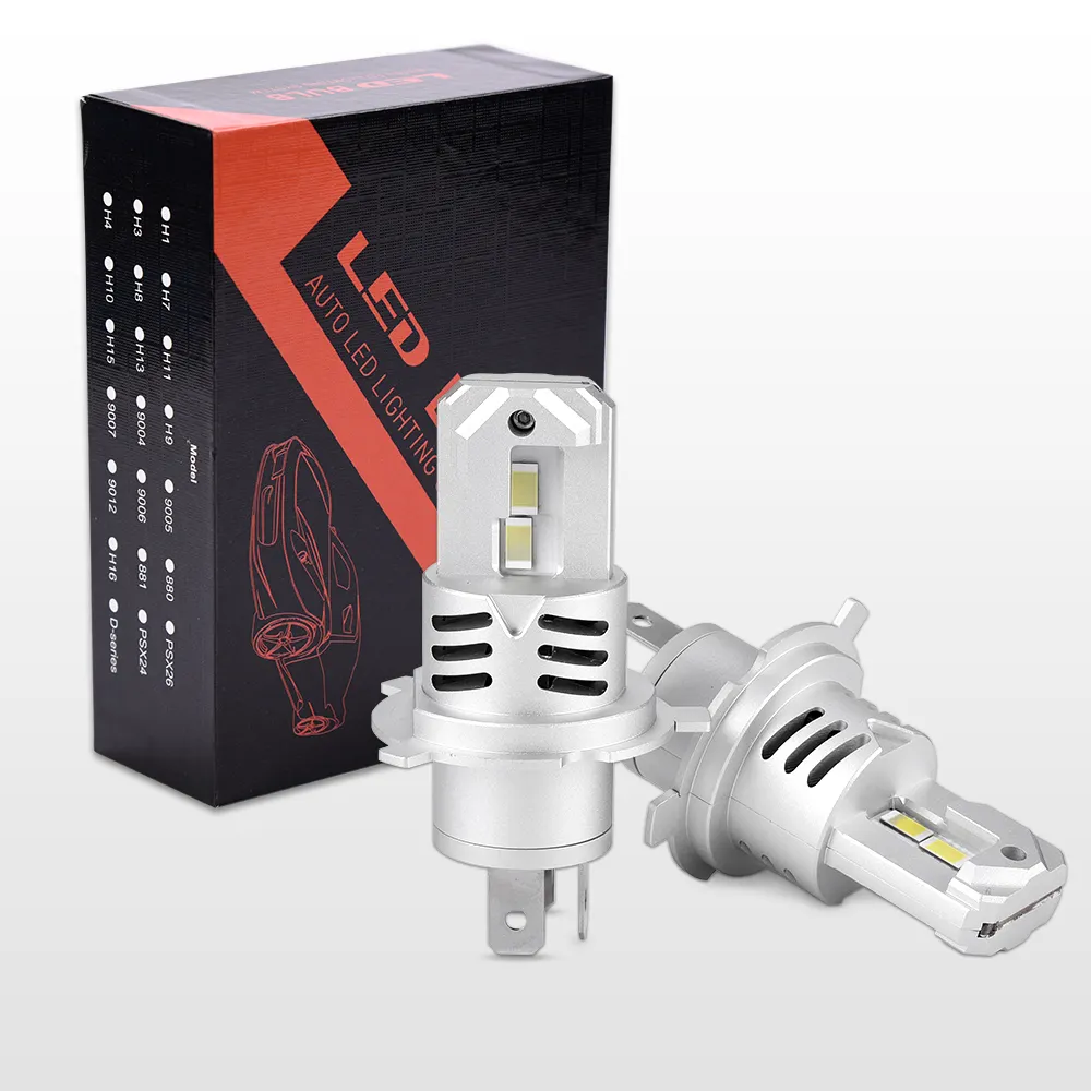 Plug And Play 45 Watts 4500lm Per Bulb H4 Super Bright Led Headlight Cob Bulb H1 H3 H7 9005 9006 9012 H11 Universal