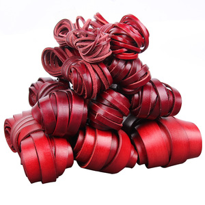 Cowhide Leather <b>Rope</b> 1mm To 20mm Flat Round For <b>Bracelet</b> Making DIY Jewelry Material - Product Image 4