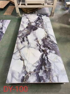 Panneaux muraux en pierre en PVC WPC imperméables UV Chambre à coucher en marbre de luxe Décoration intérieure de la maison Panneaux en bois 3mm Hôtels Utilisation extérieure - Product Image 2