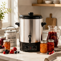 Autocuiseur Électrique 27L en Acier Inoxydable pour la Conservation des Fruits, Pot de Mise en Conserve à Commande Mécanique, Réchauffe-Boissons pour la Restauration à Domicile