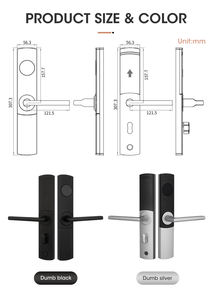 Locstar Smart Electronic Key Safe Cerradura de <span class=keywords><strong>puerta</strong></span> de hotel de mortaja digital de aluminio con tarjeta MFID y sistema de software de gestión gratuito - Product Image 6