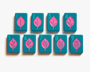 Tuiles de Mahjong Américaines Vert Teal Foncé Série Plant, 160 Pièces, <span class=keywords><strong>Couche</strong></span> Unique, Acrylique, Qualité Supérieure, Ensemble Complet pour les Amateurs de Mahjong - Product Image 3