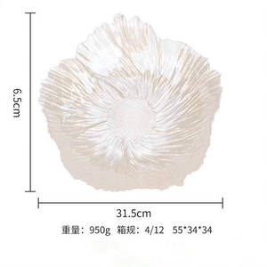 Ensemble <span class=keywords><strong>de</strong></span> vaisselle en <span class=keywords><strong>verre</strong></span> blanc en forme <span class=keywords><strong>de</strong></span> fleur avec assiettes <span class=keywords><strong>de</strong></span> 8 10 12 pouces <span class=keywords><strong>pour</strong></span> <span class=keywords><strong>plateau</strong></span> <span class=keywords><strong>de</strong></span> service <span class=keywords><strong>de</strong></span> décoration <span class=keywords><strong>de</strong></span> <span class=keywords><strong>table</strong></span> d'hôtel <span class=keywords><strong>de</strong></span> fête <span class=keywords><strong>de</strong></span> mariage - Product Image 2