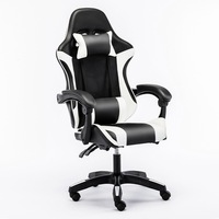 Chaise de jeu ergonomique en cuir PU, style course, avec dossier haut réglable et pivotant, personnalisable avec logo, pour ordinateur PC, vente en gros
