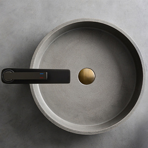 CONRAZZO Modern Minimalist Design Concrete <strong>Round</strong> <strong>Basin</strong> Polished Bathroom Sink Cement Hand Wash <strong>Basin</strong> for Bathroom - Product Image 2