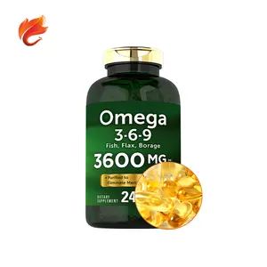 Omega Produk Penurun Berat Badan 3 6 9 Kapsul Natural Private Label Produk Kecantikan Minyak Ikan untuk Pantat Besar dan Pinggul Omega 369 Gel Lembut