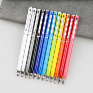 Custom Logo Gift Plastic Ball Pens Promotion Flexible Design Plastic Neon Color Ballpoint Pen For Office School