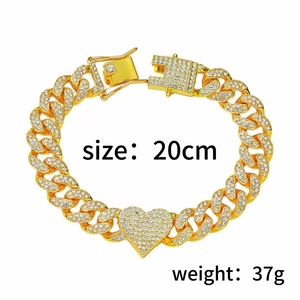 2026 New Hot Selling Simple Design Love Heart Chain <b>Bracelet</b> Hiphop Style Retro Alloy Men's <b>Bracelet</b> Fashion Jewelry Wholesale - Product Image 5