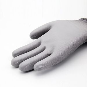 ถุงมือเคลือบ PU สีเทา/ขาว - Product Image 3