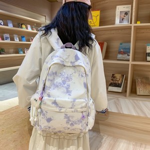 Nouveau <span class=keywords><strong>sac</strong></span> <span class=keywords><strong>à</strong></span> <span class=keywords><strong>dos</strong></span> imperméable pour filles, style Instagram, tie-dye, nylon, léger, spacieux, capacité 20L 35L, polyester, <span class=keywords><strong>collège</strong></span> - Product Image 1