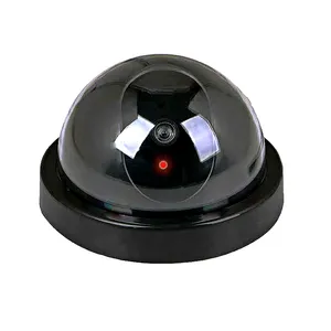 Kukla kamera Dome kamera flaşı ışık CCTV gözetim güvenlik sahte kamera CCTV gözetleme sahte kubbe siyah kamera