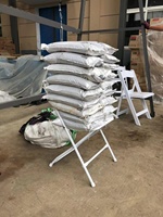 Vente en gros de meubles d'extérieur chaises pliantes en plastique PP à structure métallique pour fêtes de jardin de mariage pour événements
