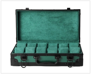 Boîte à <span class=keywords><strong>montres</strong></span> <span class=keywords><strong>de</strong></span> luxe en alliage d'aluminium 12 fentes, <span class=keywords><strong>rangement</strong></span>, organisateur, présentoir, montre <span class=keywords><strong>de</strong></span> voyage, bracelets, boîte cadeau - Product Image 6
