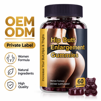 Gummies de beauté pour femmes sous marque privée OEM, Gummies de soutien des hanches et des fesses, 60 gummies, Complément alimentaire de soutien immunitaire